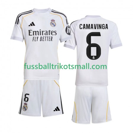 Fußballtrikots Real Madrid Camavinga 6 Kinder 2025-2026 Kurzarm Heimtrikotsatz kaufen